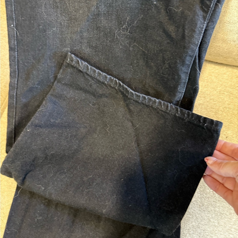 AG Adriano Goldschmied Women's Straight Leg Black Jeans, Nebula size 31 NWT - Picture 5 of 13